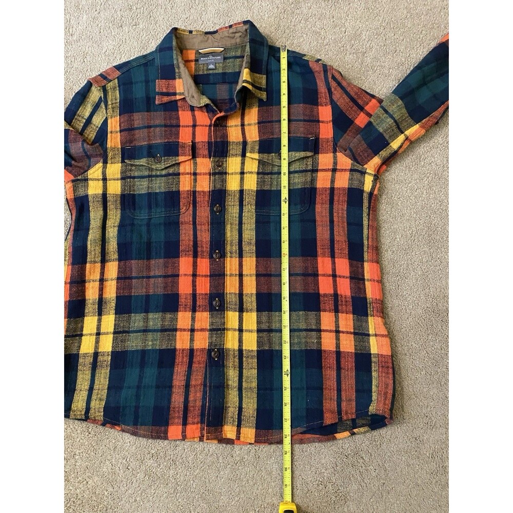 L.L. Bean Signature Heritage Vibrant Flannel Shirt Classic Dadcore Men’s L - Picture 8 of 13